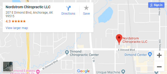 Map of Anchorage AK Chiropractors